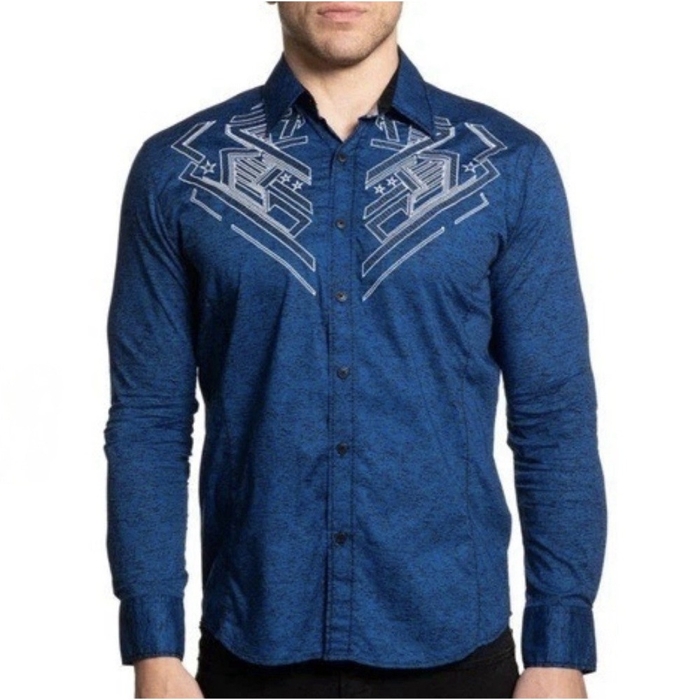 American Fighter Men's Button Down Shirt Small Embroidered New With Tags